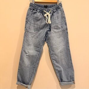 J. Crew Factory drawstring casual cropped jeans